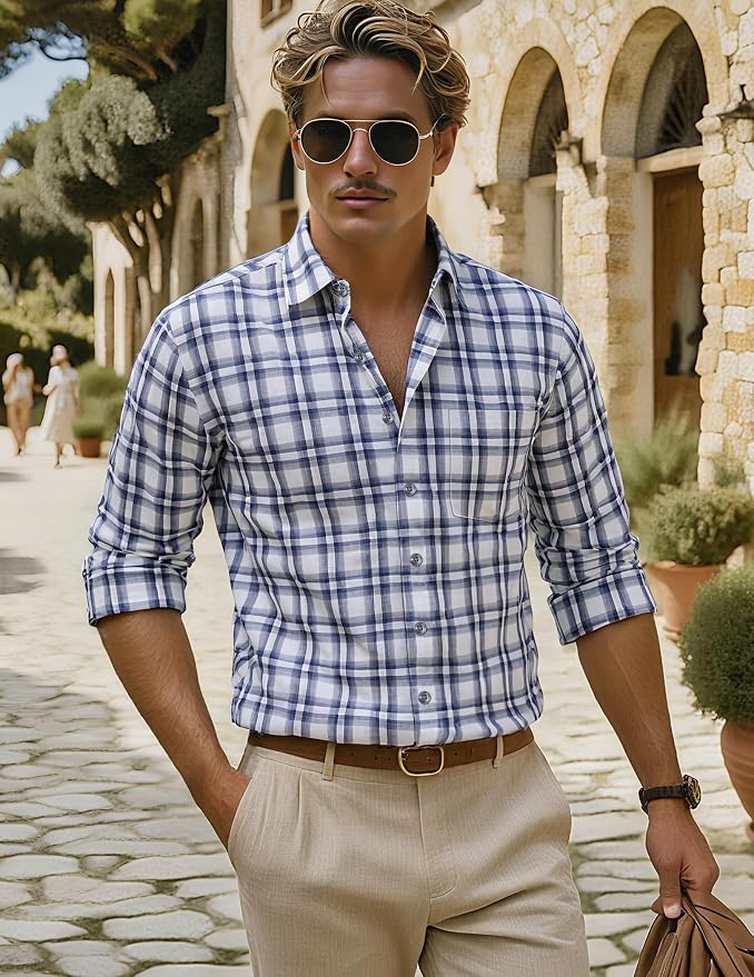 Blue and Black Plaid