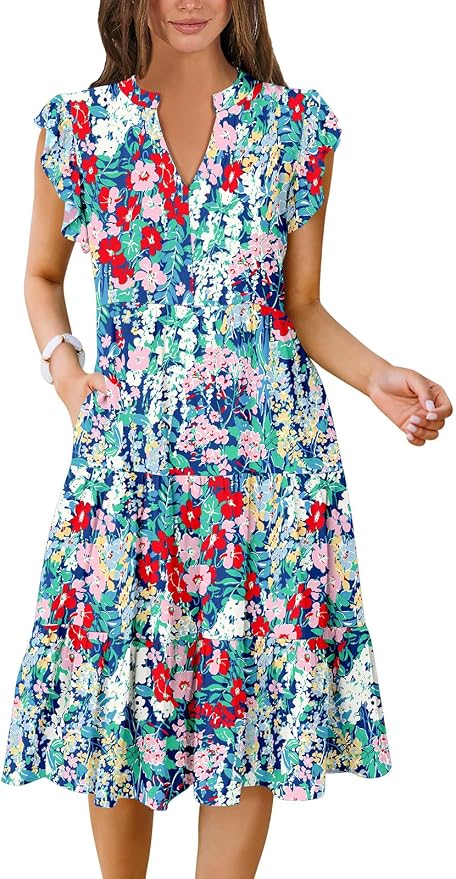 Pink Yellow Navy Floral