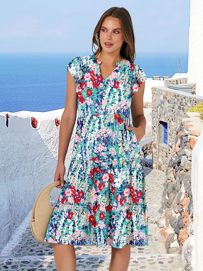 Pink Yellow Navy Floral