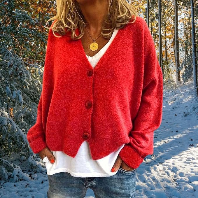 Womens Loose Cropped Sweater Cardigan 03