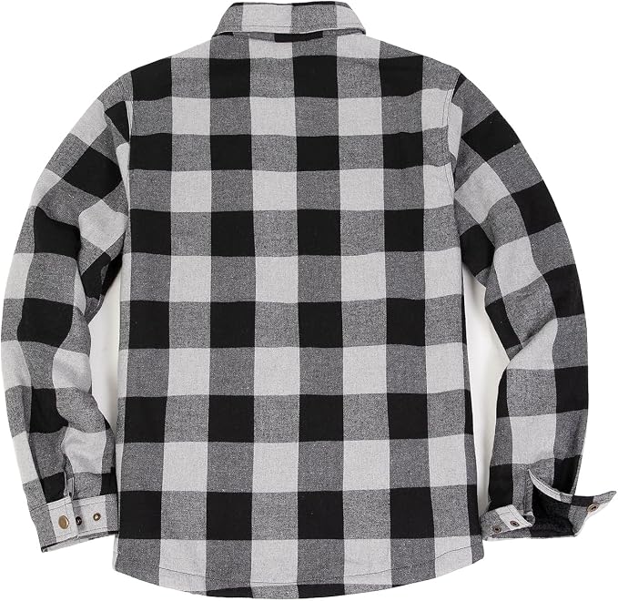 Sherpa Lined Buffalo Plaid Grey