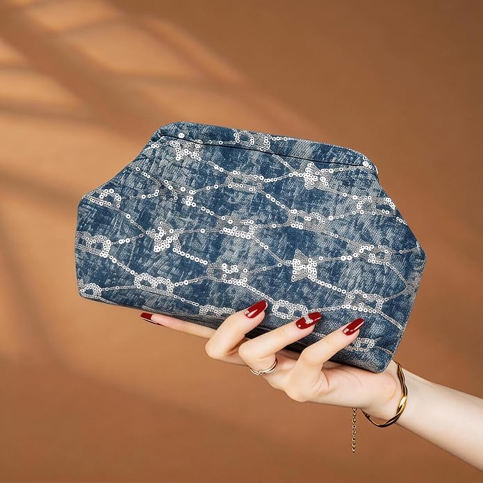 Sequin Denim Star Constellation