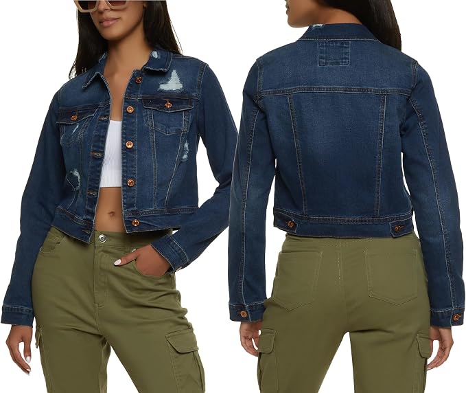 Dark Blue Jean Jacket for Women 70