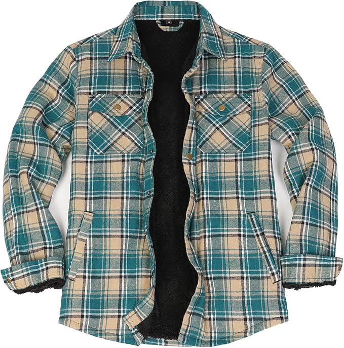 Sherpa Lined Khaki Turquoise