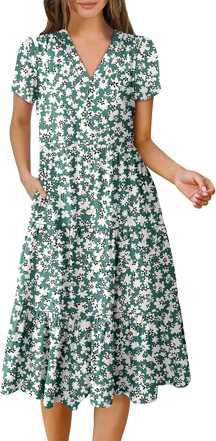 Green Beige Floral