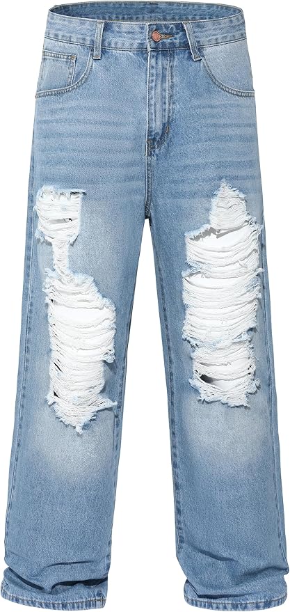 D#light Blue Ripped