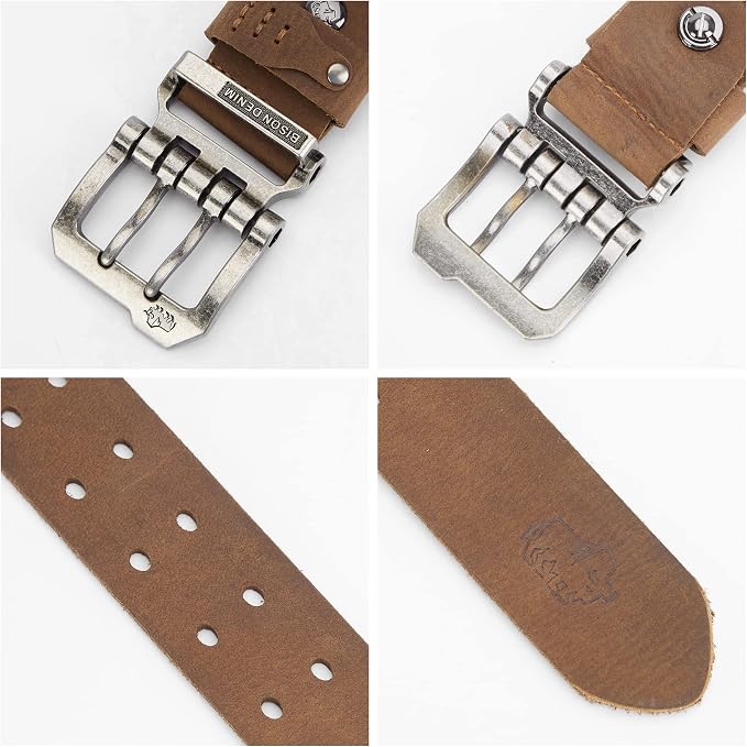 W-silver Buckle+brown Belt