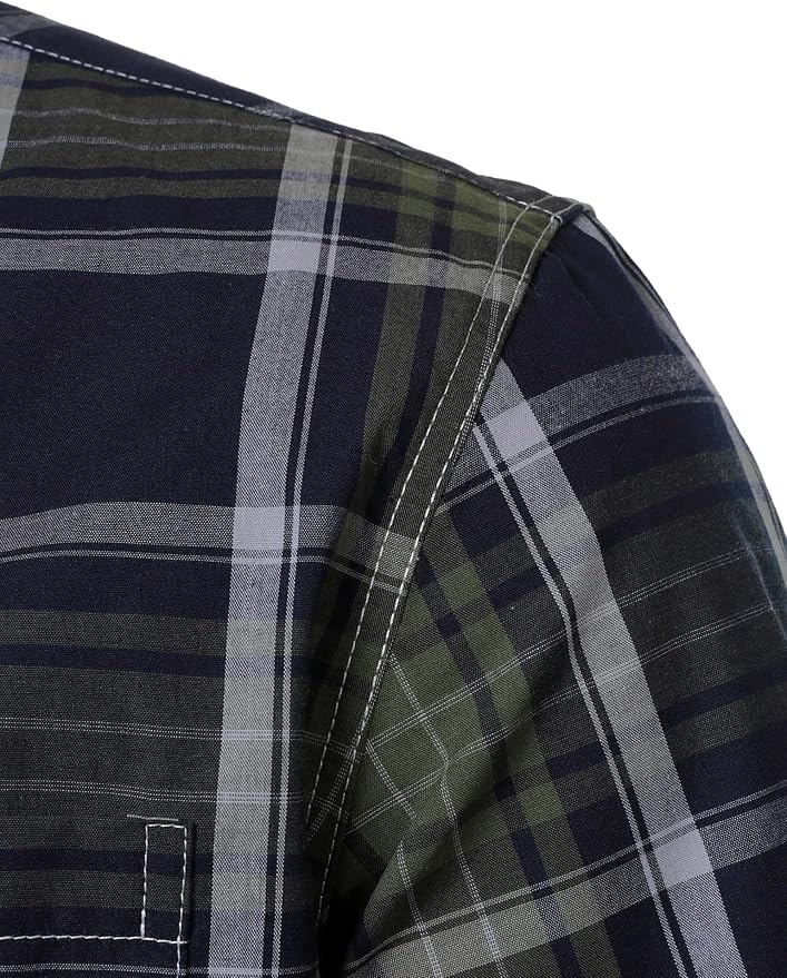 Navy Olive Plaid