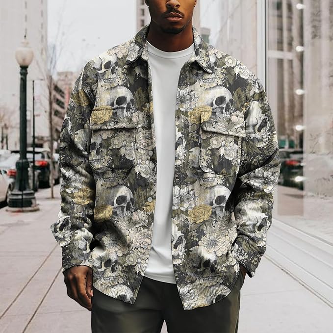Skull Floral Grey