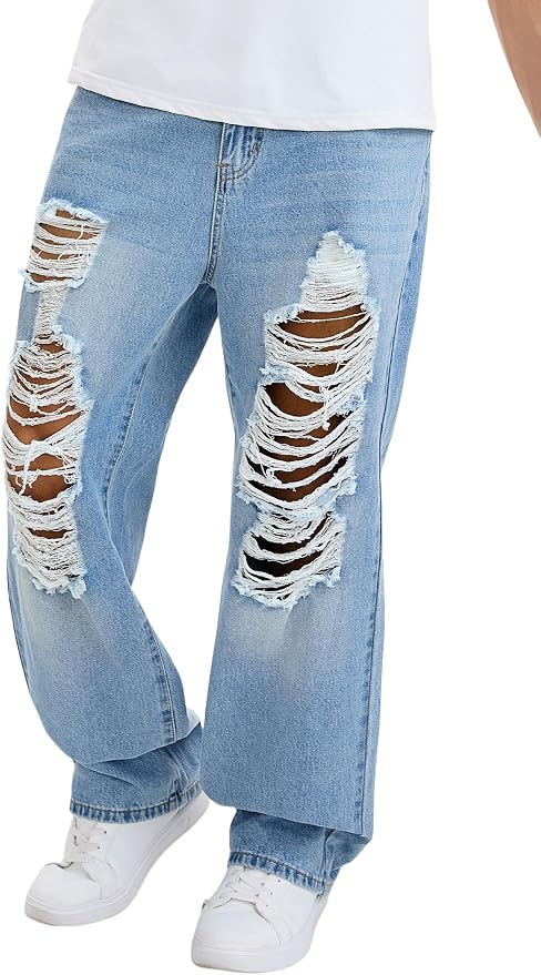 D#light Blue Ripped