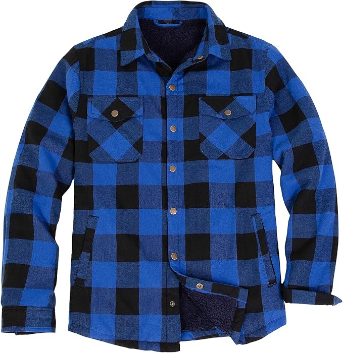 Sherpa Lined Buffalo Plaid Blue