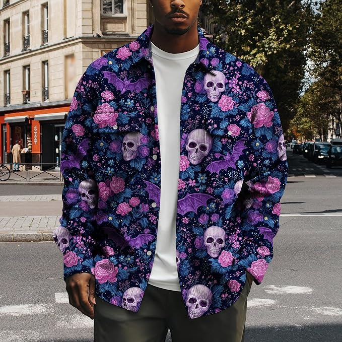 Skull Floral Purple