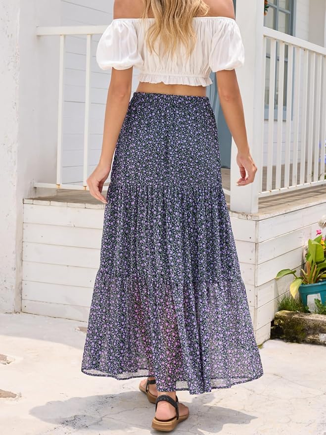 Navy Purple Floral