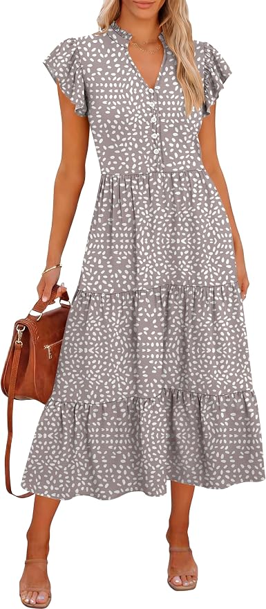 Khaki Polka Dot Gray