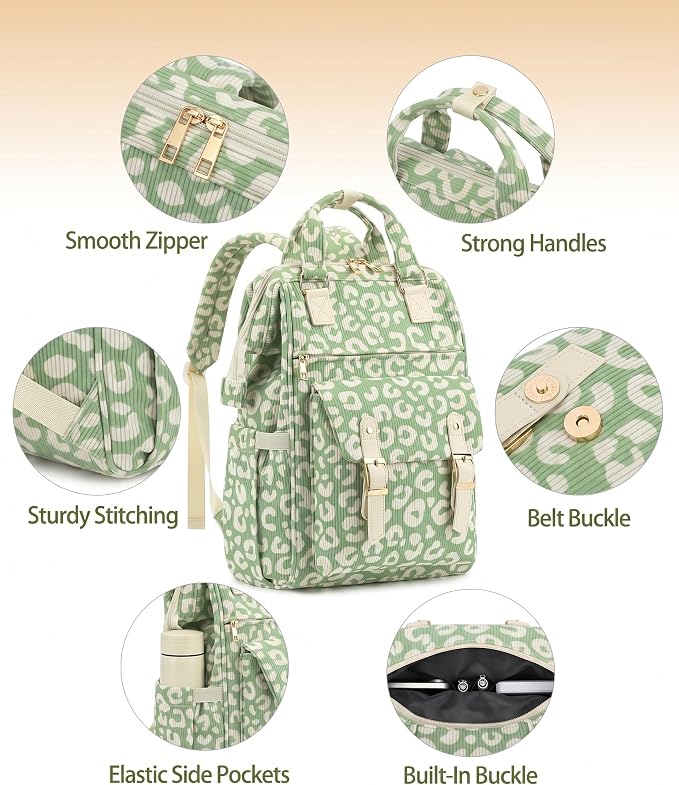 Leopard Matcha Green