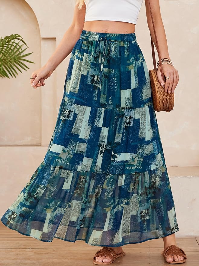 Blue White Geometric