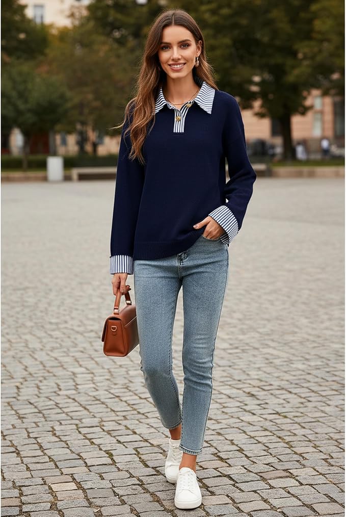 Striped Pure Navy