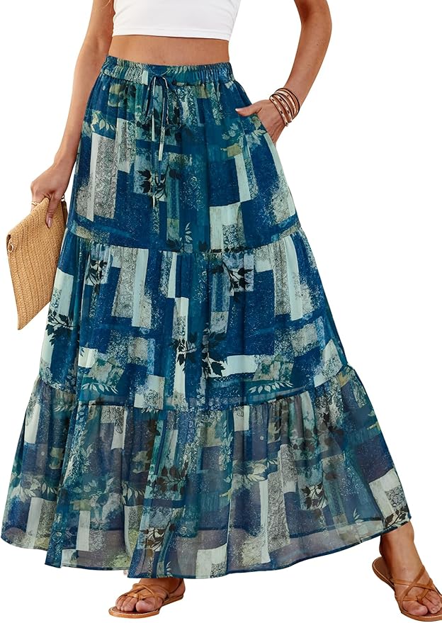 Blue White Geometric