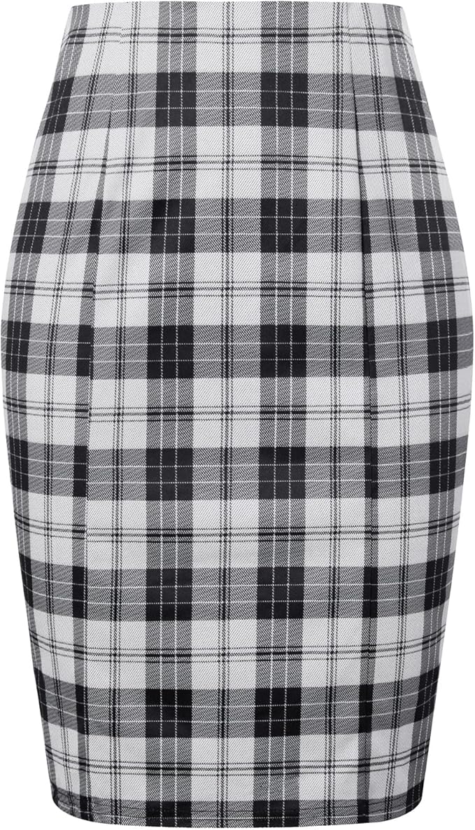 Plaid White Black