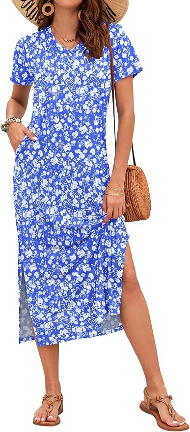 Floral Blue White