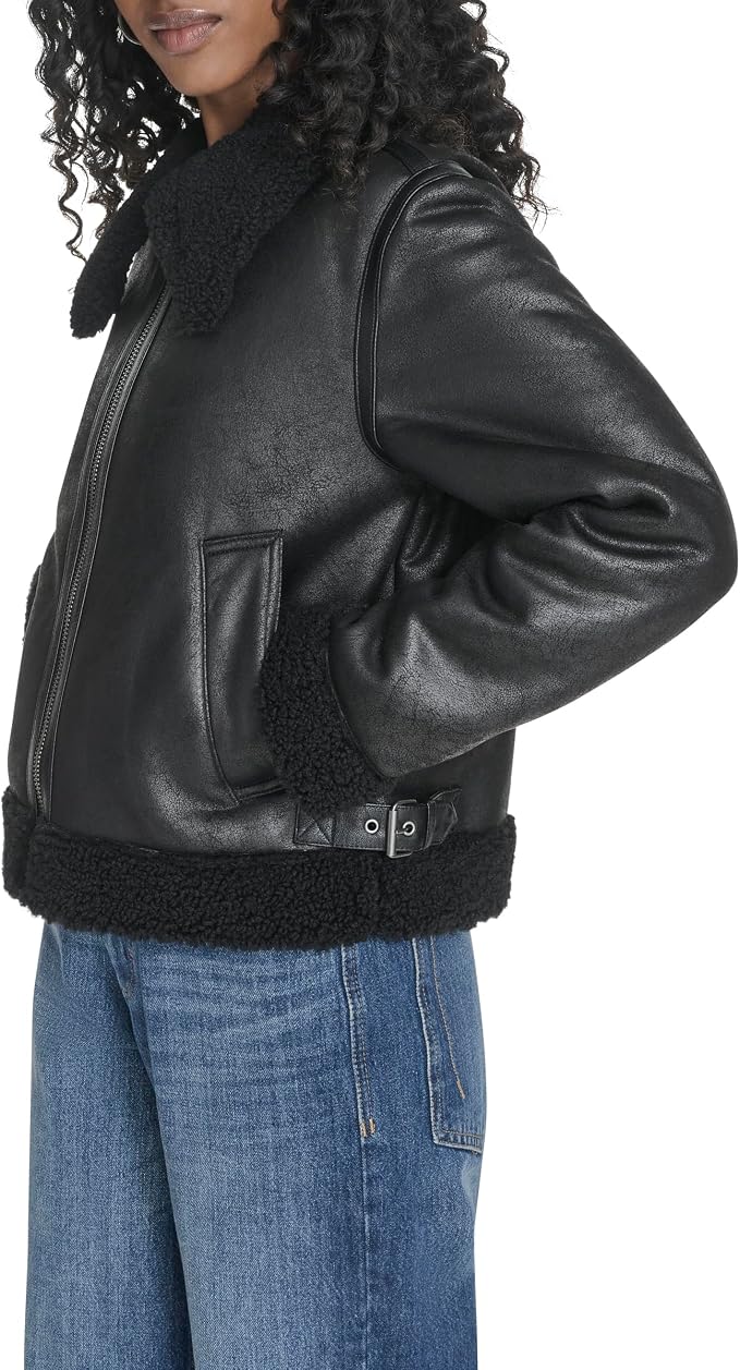Black Faux Shearling