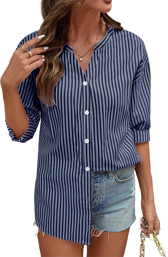 Navy Blue Striped
