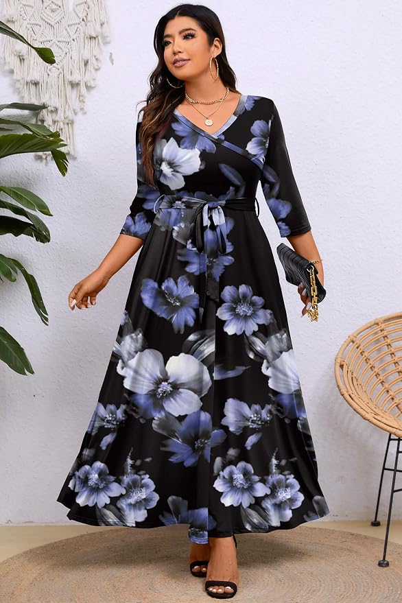 4-black Floral