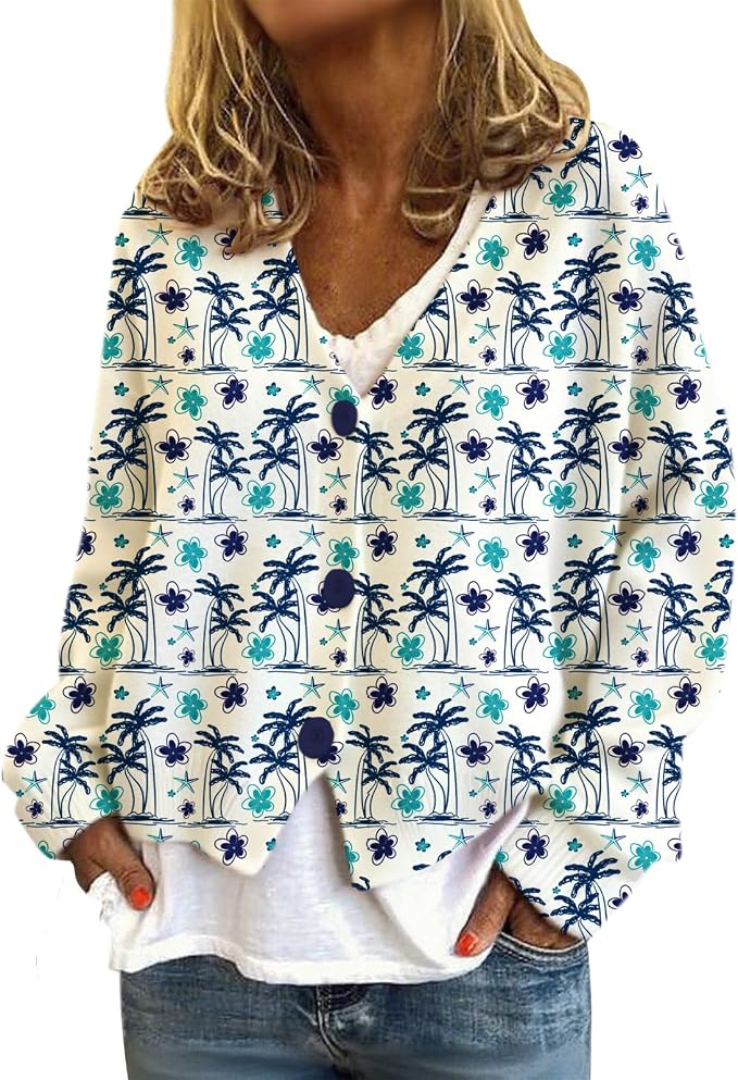 Womens Loose V-neck Cropped Cardigan 16