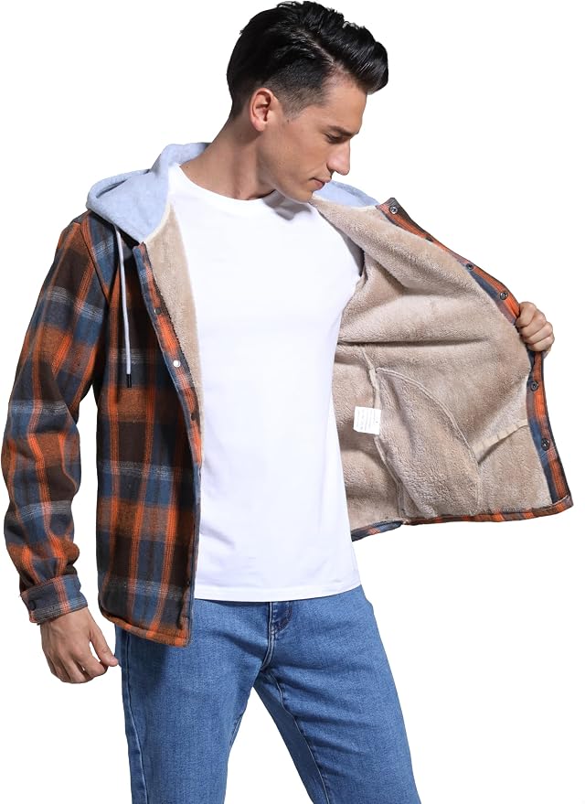 Blue Orange Plaid
