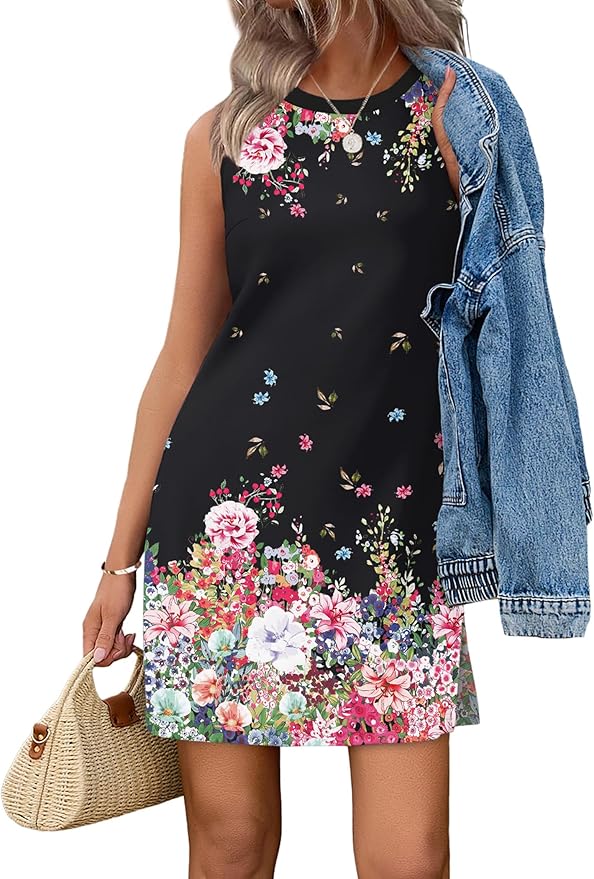Black Colorful Floral