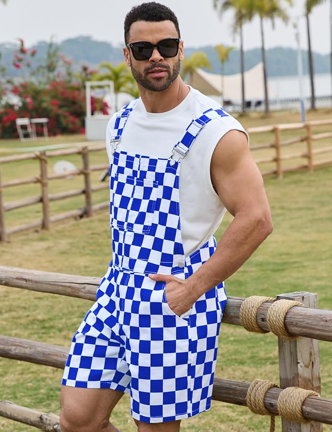 Blue and White Checkered