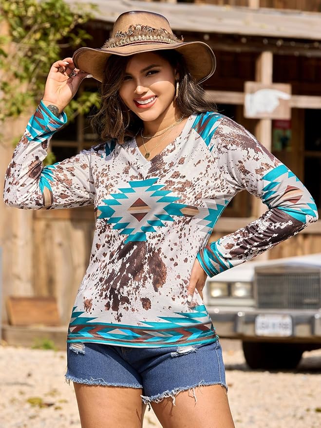 Blue Cow Print