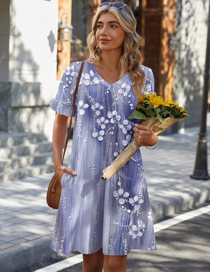 Grey Floral-printed