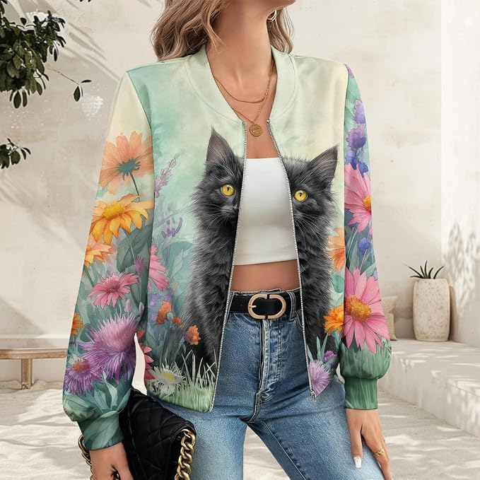 Cat Green Black
