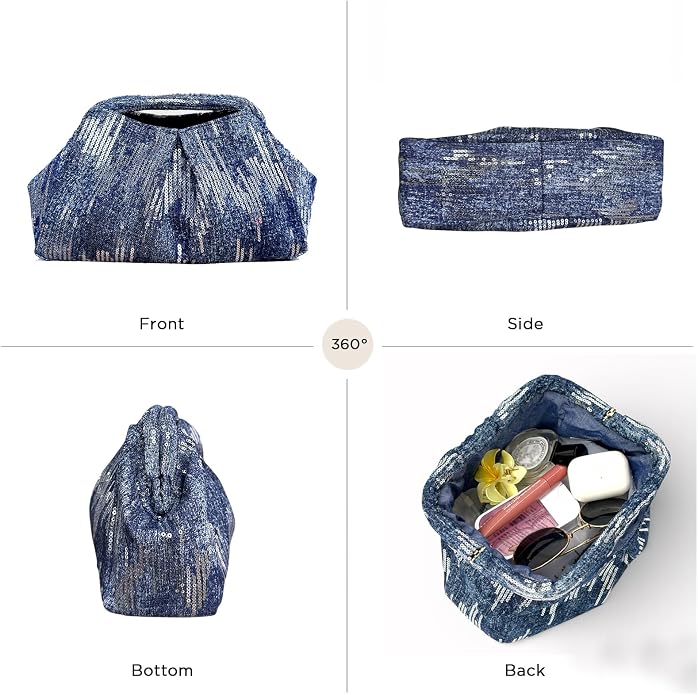 Sequin Denim Striped