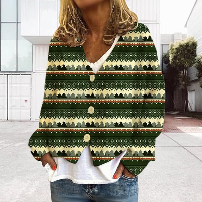 Womens Loose V-neck Cropped Cardigan 15