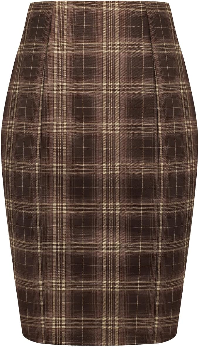 Plaid Brown White