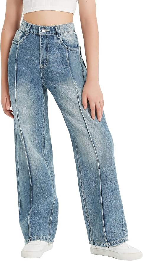 Light Wash Blue-pleated