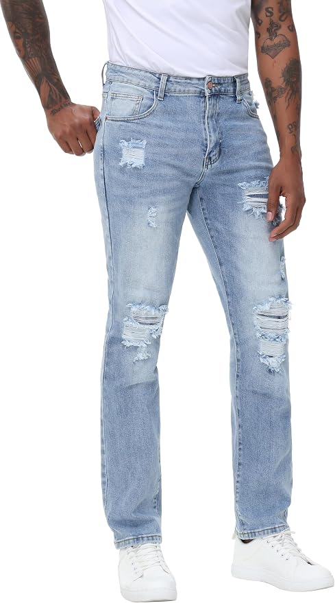 B#light Blue Ripped