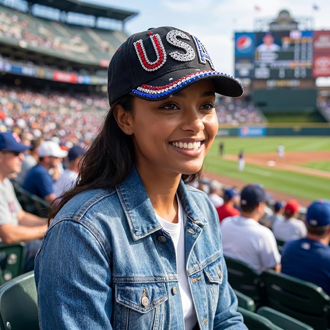 Usa Patriotic Hat (Black)