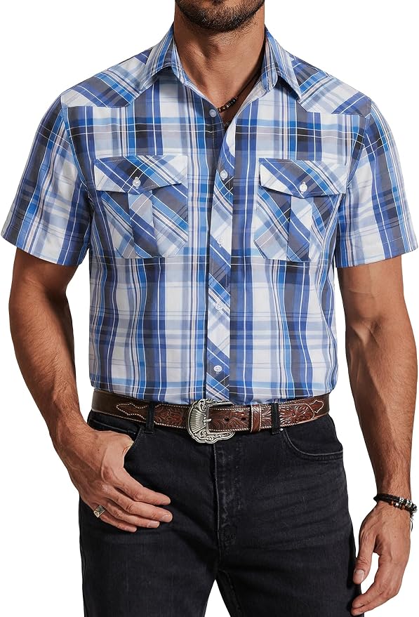 Blue,white,khaki Plaid
