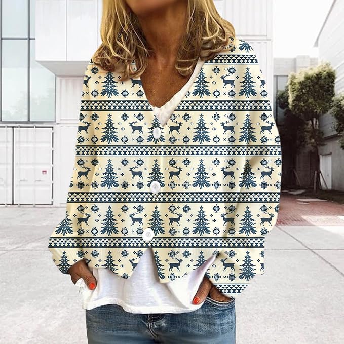 Womens Loose V-neck Cropped Cardigan 06