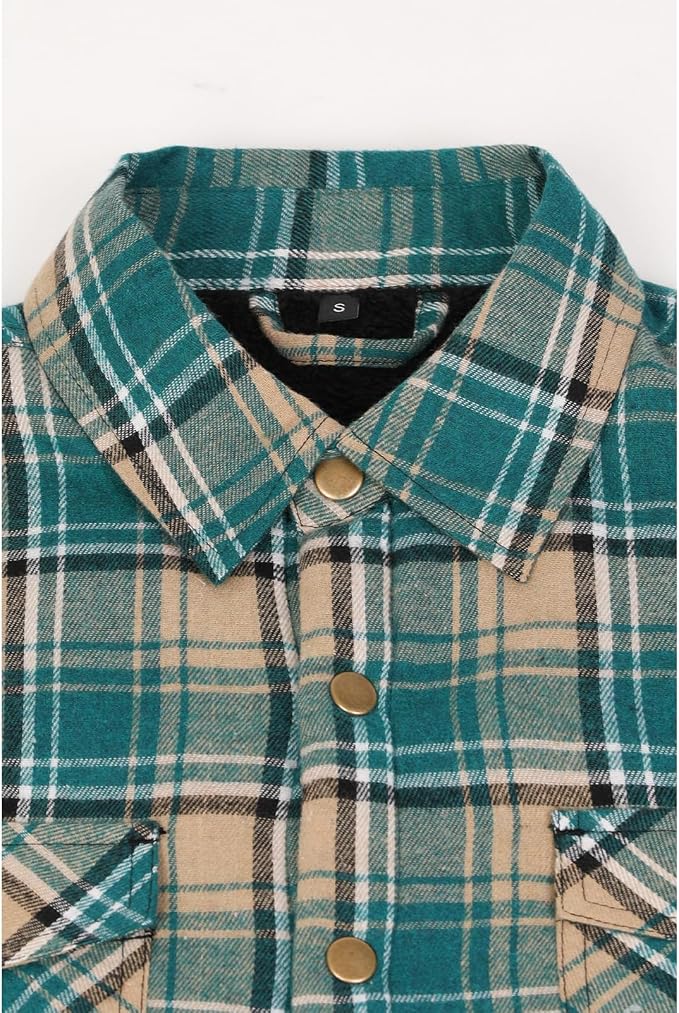 Sherpa Lined Khaki Turquoise