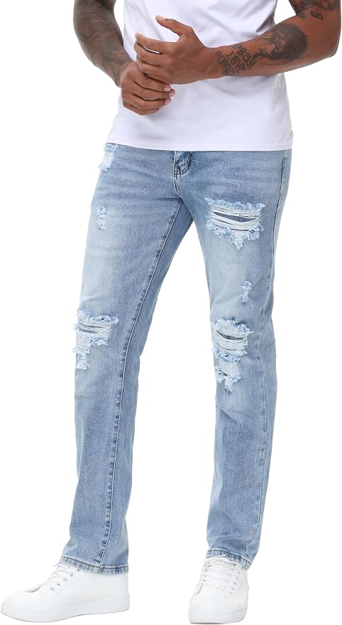 B#light Blue Ripped