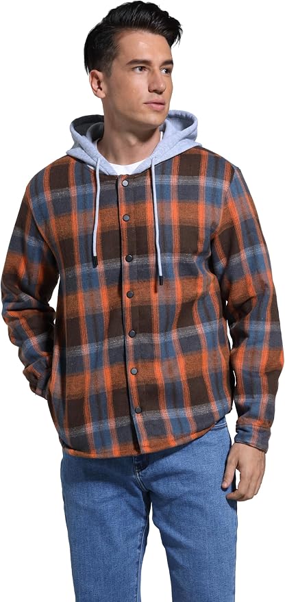 Blue Orange Plaid