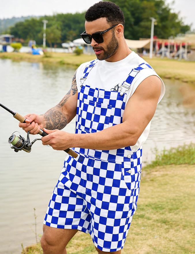 Blue and White Checkered