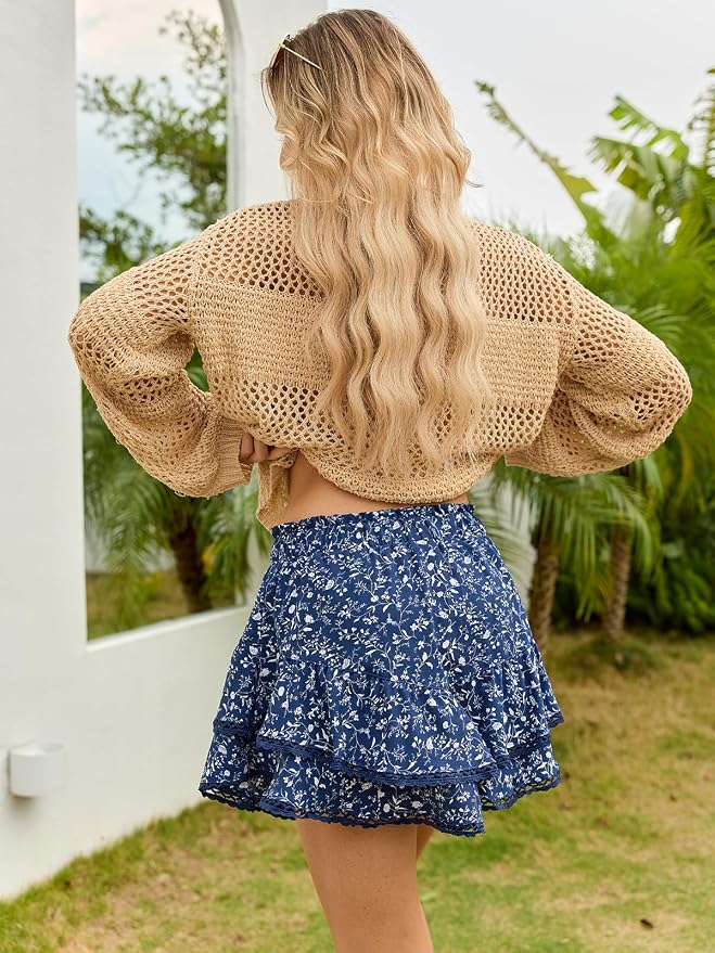 Navy White Floral