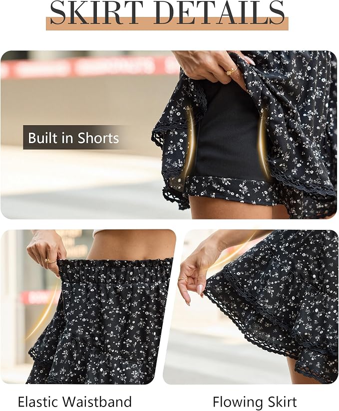 Black White Floral