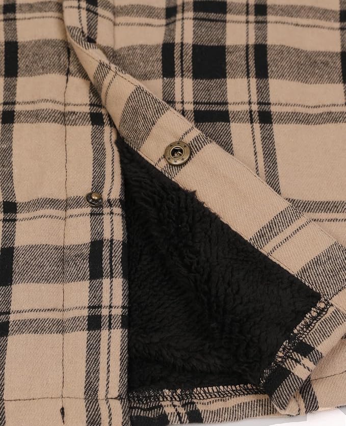 Sherpa Lined Khaki Black