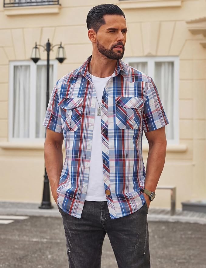 Red,blue,white Plaid